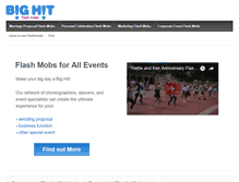 Tablet Screenshot of bighitflashmobs.com